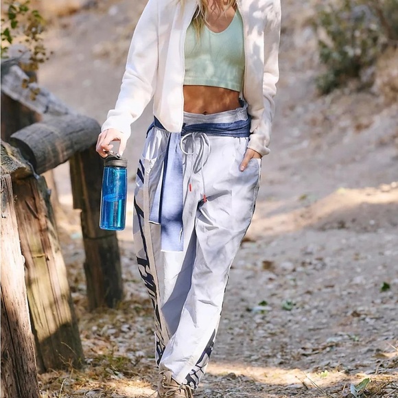 Free People FP Movement Free Throw Ribbed Crop Tank Yellow & Grey Size Medium - Picture 4 of 11